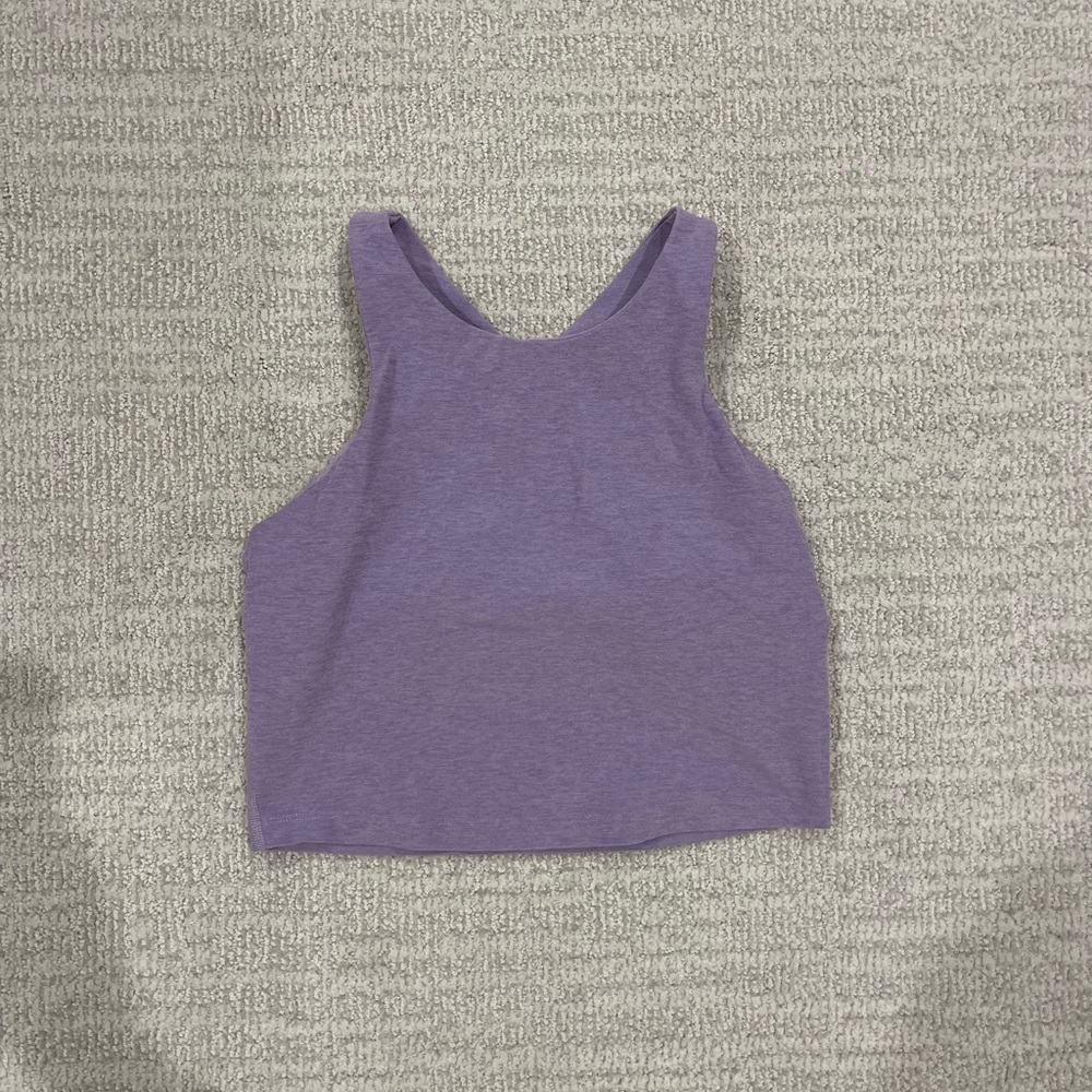 Beyond Yoga purple halter workout top